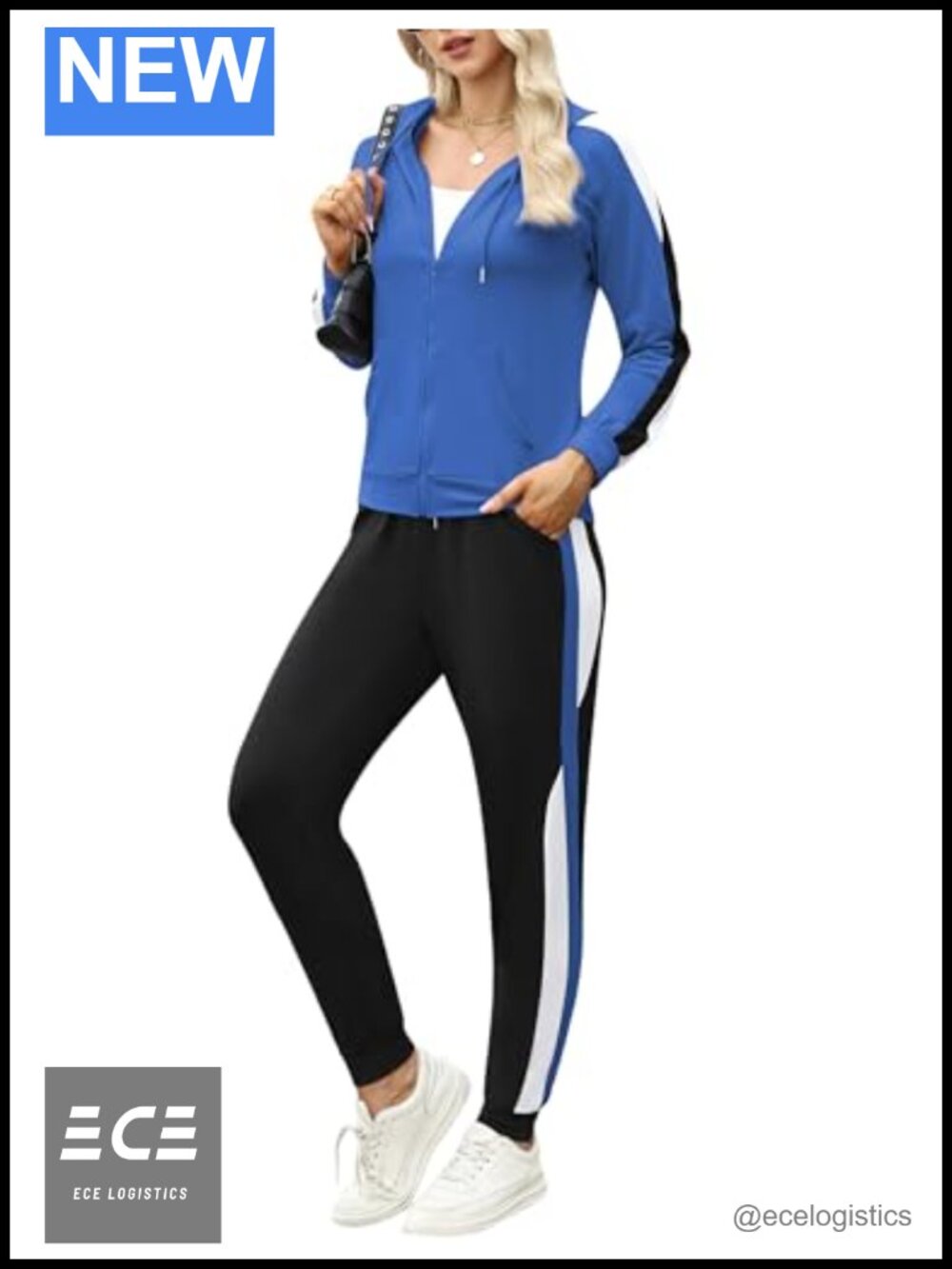 Women's 2 Piece Tracksuit Set Full Zip Hoodie Joggers Sweatsuit with Pockets